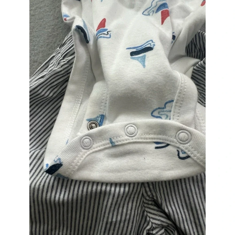 Carters Baby Toddler Boy 9 Months Nautical‎ Shorts Set Short Sleeve Seersucker